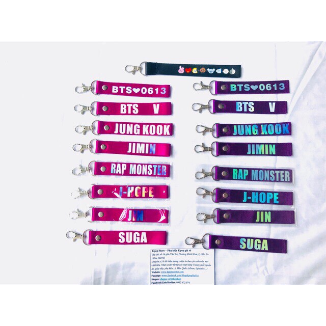 Móc Khóa BTS Blackpink Strap Nametag