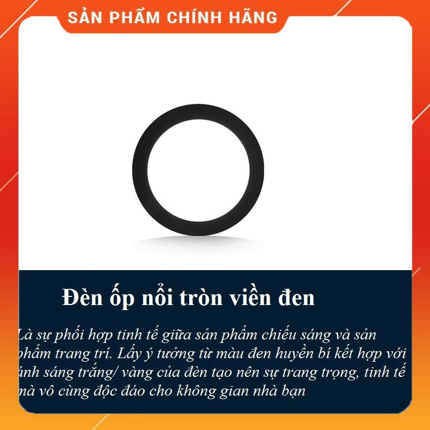 Đèn led ốp nổi 6W  viền đen đẹp, sang trọng