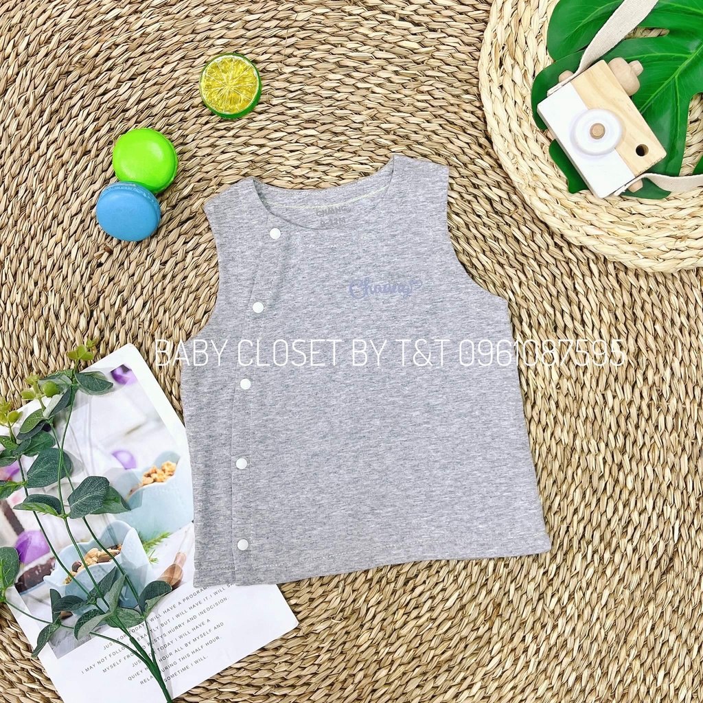 Áo gile cho bé vải cotton họa tiết đáng yêu Chaang chính hãng