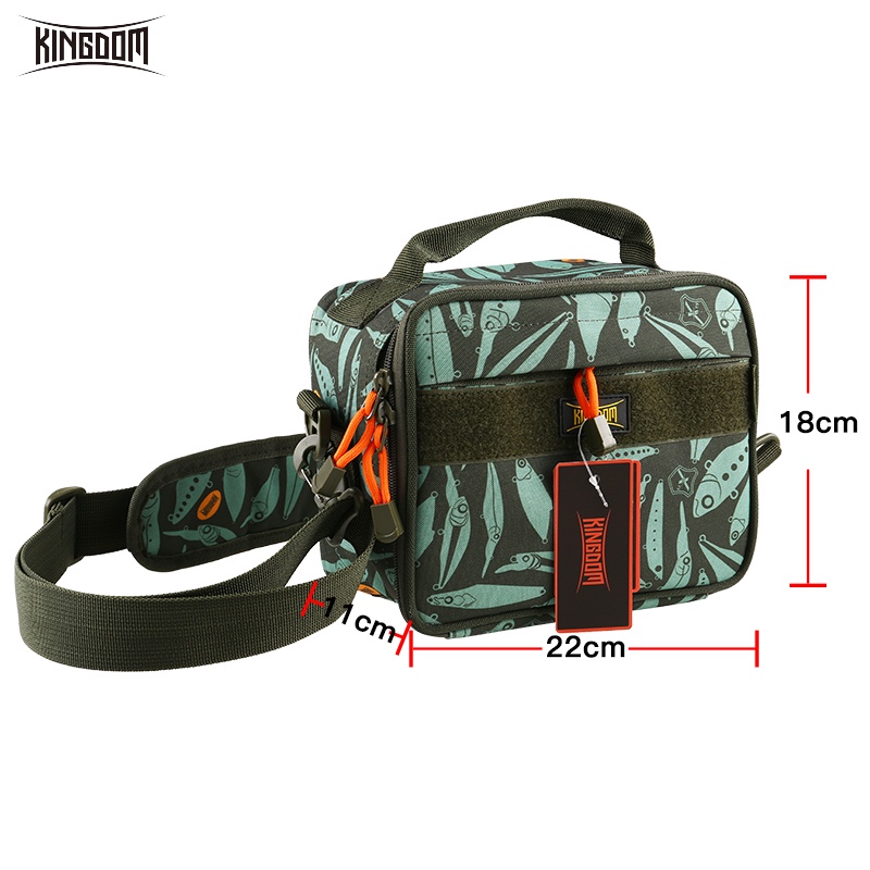 Túi Đựng Mồi Câu Cá Kingdom 1000D Bằng Nylon Chống Thấm Nước 340g 22x11x18cm LYB-10