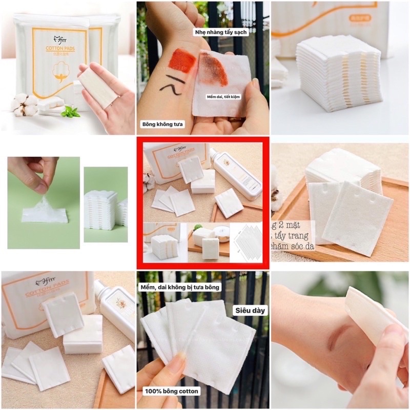 Bông tẩy trang 222 miếng cotton pads GIÁ SỈ (Rẻ nhất Shopee) BTT Lameila 222 miếng | BigBuy360 - bigbuy360.vn