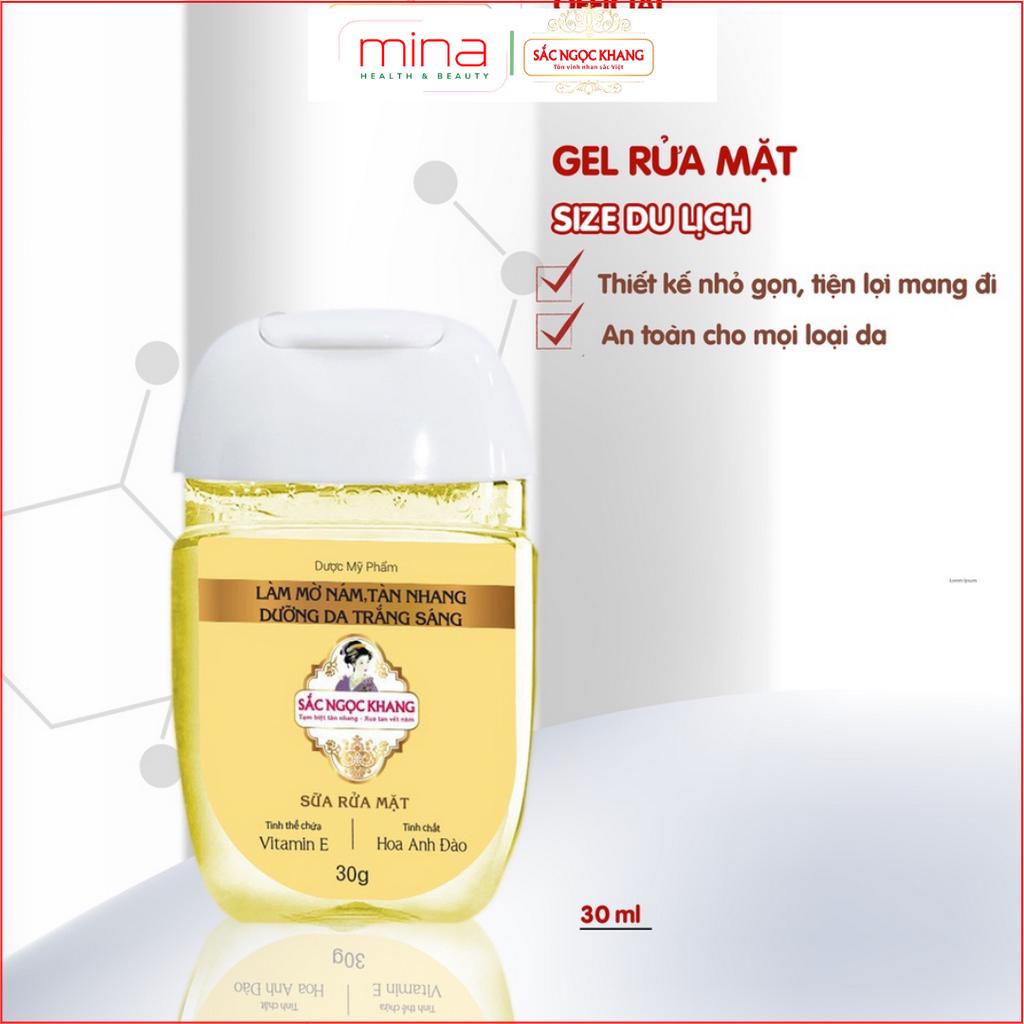 Sữa Rửa Mặt SẮC NGỌC KHANG công thức Gel dịu mát + hạt tinh thể vitamin E giúp làm sạch dịu nhẹ & không làm khô da