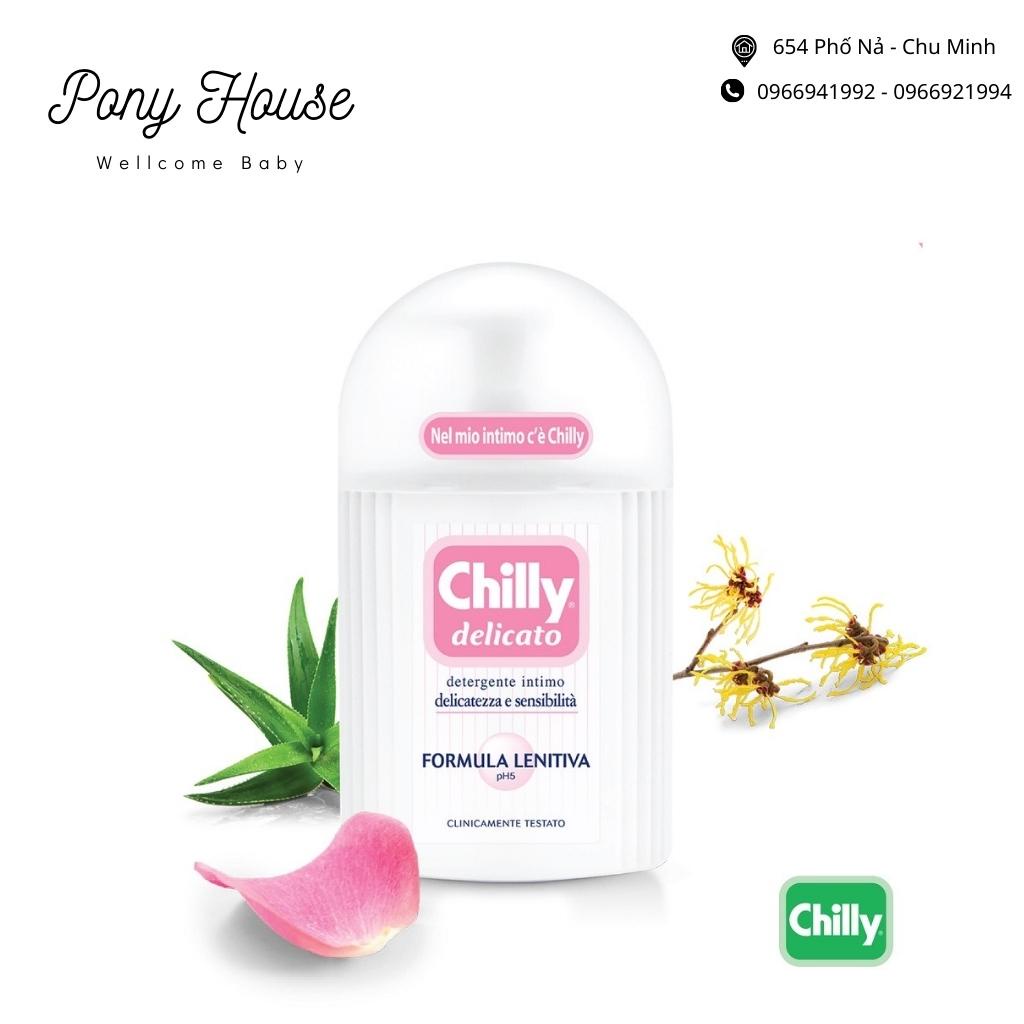Dung dịch vệ sinh phụ nữ Chilly Gel Ngăn Mùi Kháng Khuẩn Se lạnh, bùng tươi mát - số 1 tại Italy - (200ml/chai)