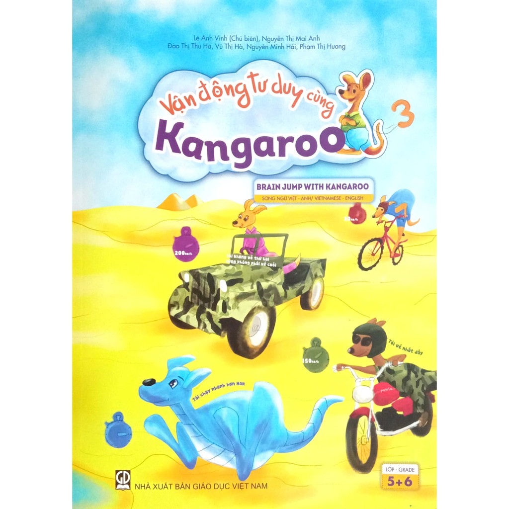 Sách - Vận Động Tư Duy cùng Kangaroo - Tập 3 (Lớp 5 + 6) Song ngữ Việt - Anh