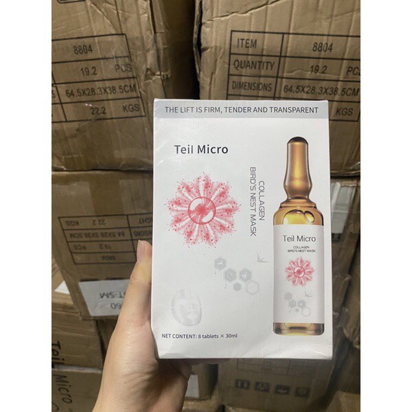 Hộp 8 Mặt Nạ Collagen Yến Teil Micro