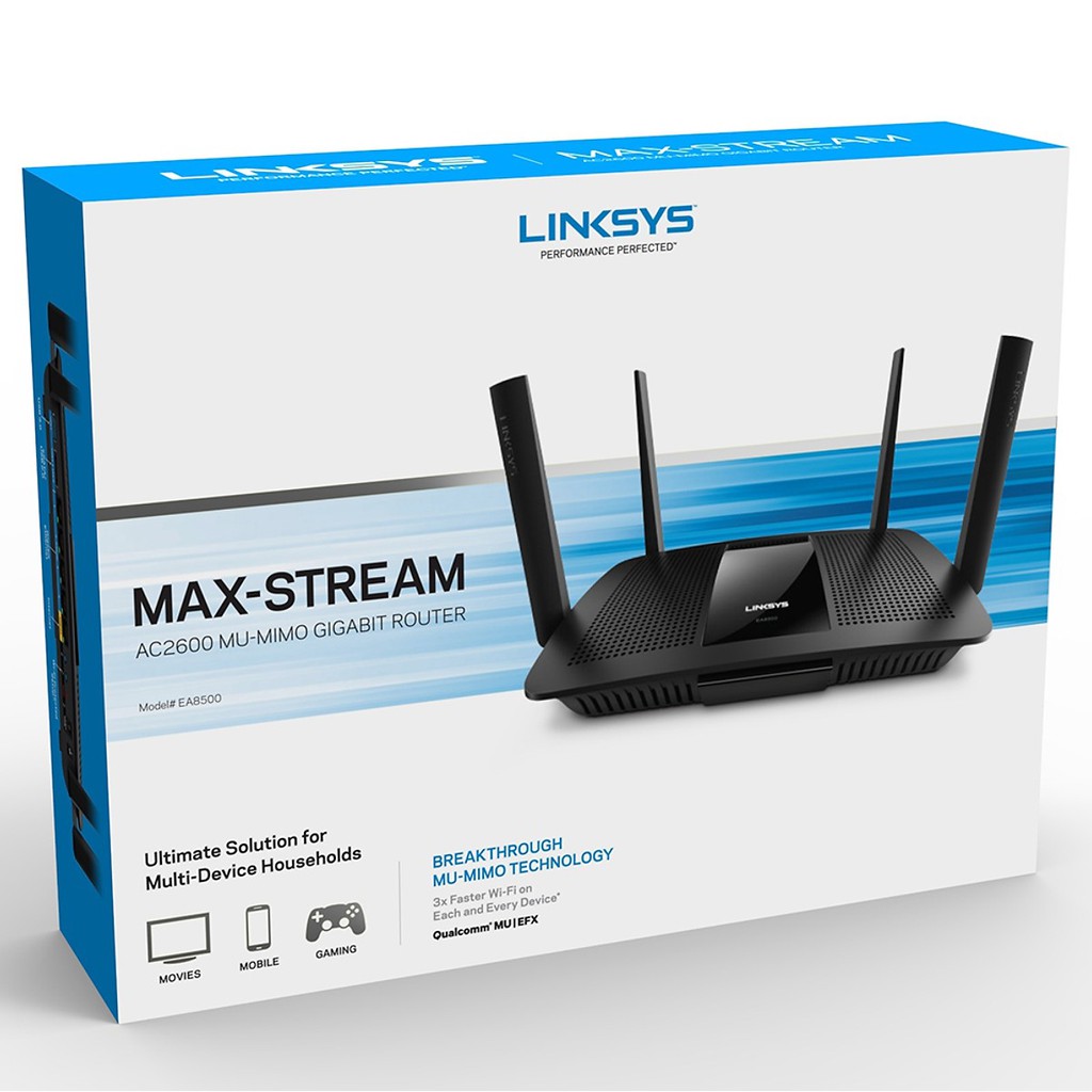 Router Wi-Fi Chuẩn AC 2600Mbps LINKSYS EA8500 - Hãng phân phối chính thức