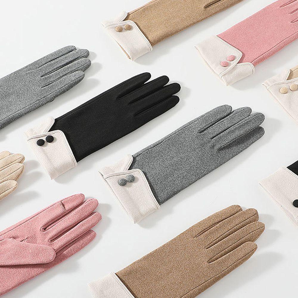 IVORY Găng Tay Nhung Giữ Ấm Thoáng Khí Thời Trang Nữ