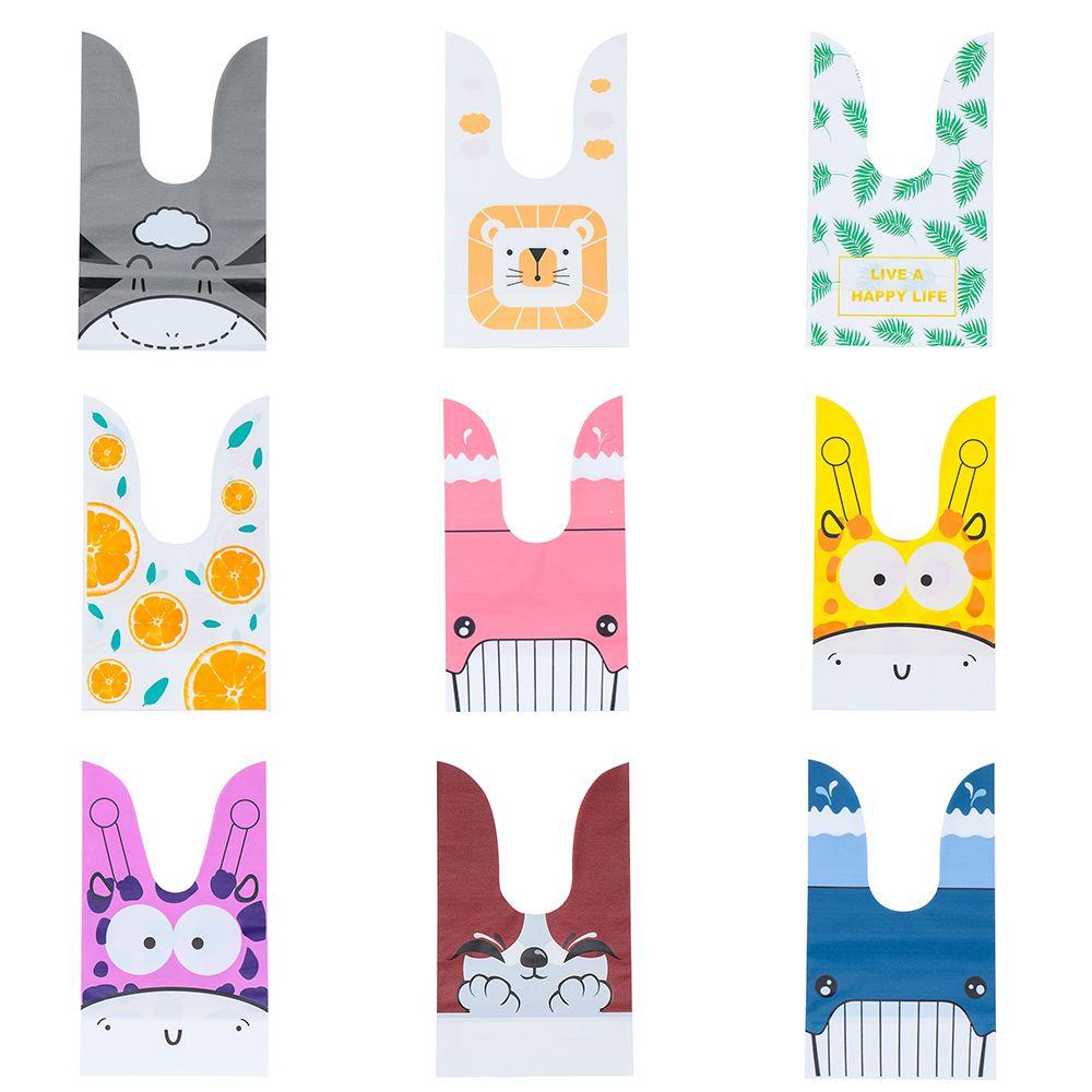 KUNHEV Set 10 Túi Đựng Bánh Quy Hình Thỏ Phục Sinh Dễ Thương