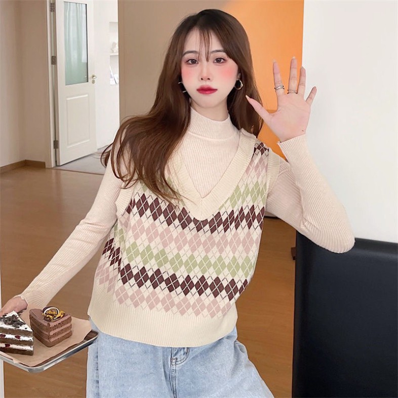 Áo Gile Nữ Hàn Quốc ELISA, Áo Len Gile Nữ Mỏng Thời Trang Ulzzang Dáng Ngắn Trẻ Trung | BigBuy360 - bigbuy360.vn