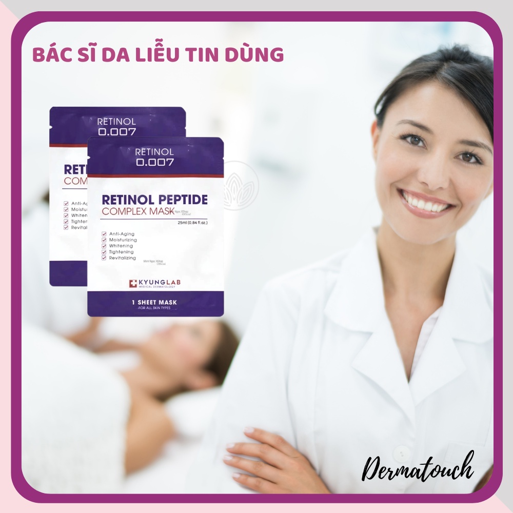 Mặt nạ Retinol Kyung Lab Peptide Complex Mask 25ml lẻ 1 miếng - Dược mỹ phẩm Derma Touch