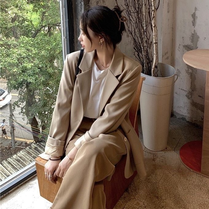 Áo Khoác blazer oversize Phong Cách Anh Quốc Thời Trang Mùa Xuân Mới 2023