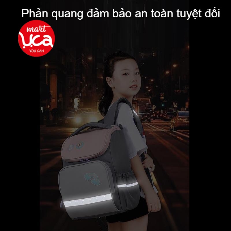 Balo trẻ em chống gù OUdeLE Chính hãng Hàng Nội Địa Trung cho bé đi học chống nước chống xước siêu nhẹ Uca Mart