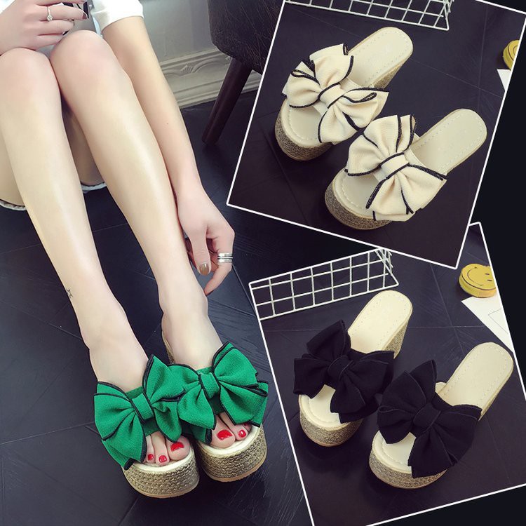 Dép nêm gót 9CM thời trang dành cho nữ