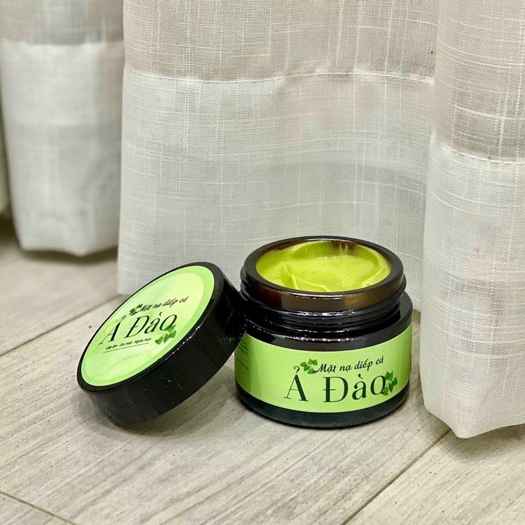 Tặng cọ_Mặt Nạ Rau Diếp Cá Ả Đào Dưỡng Da Giảm Mụn/ Mặt Nạ Diếp Cá Handmade Mộc Nhan Thải Độc, Giảm Sưng Đỏ Nhanh Chóng