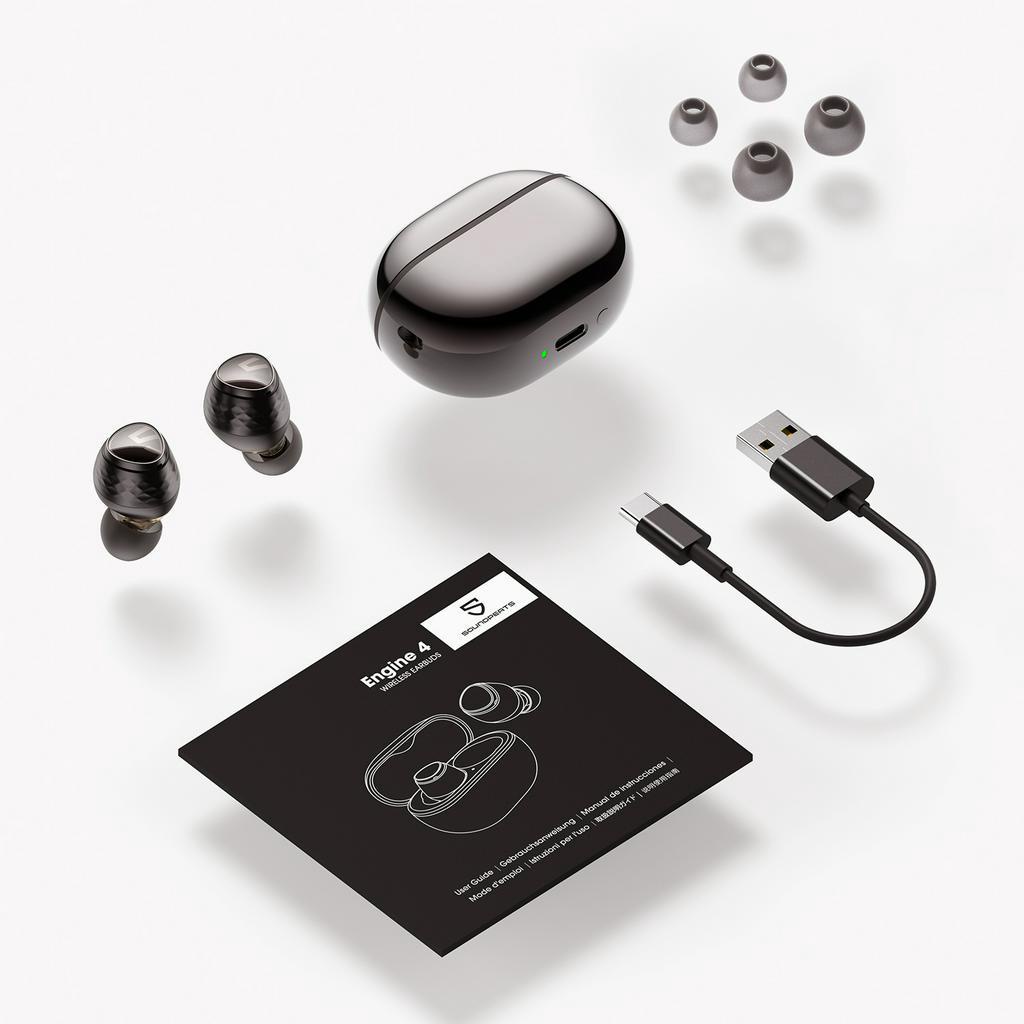 Tai nghe nhét tai SOUNDPEATS kết nối Bluetooth 5.3 không dây 4 làm việc trong vòng 12 giờ