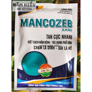 MANCOZEB XANH 800WP 100g - Thuốc trừ bệnh cho hoa lan hoa mai cây kiểng - Bệnh vàng lá, rụng lá, rỉ sắt, thán thư, thối