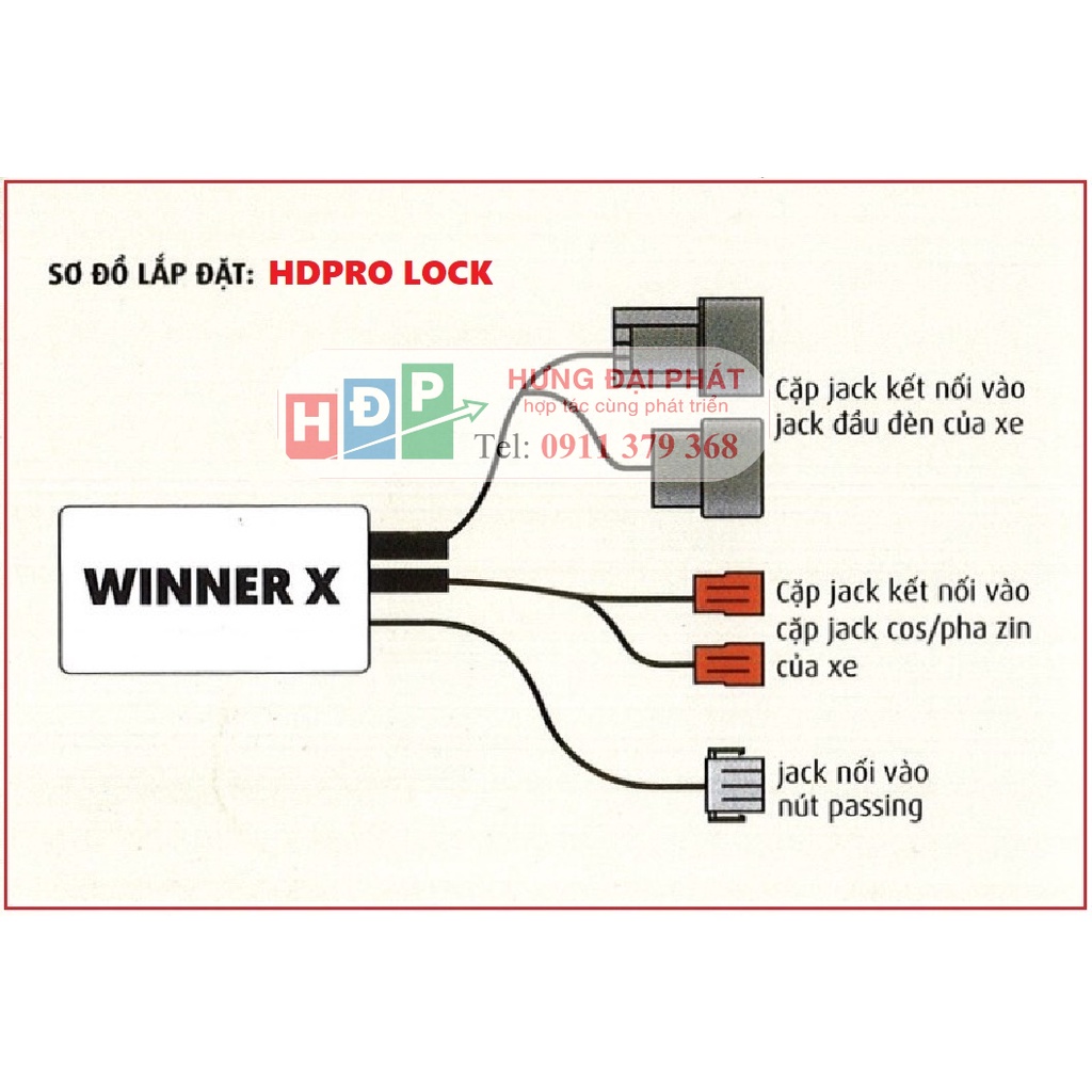 Bộ mạch tắt đèn xe Winner X 2020 2021 2022 - BH 2 năm - Chính hãng HDPro Lock