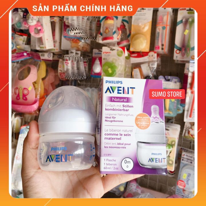 Bình sữa Philips AVENT Natural 60ml cho bé sơ sinh