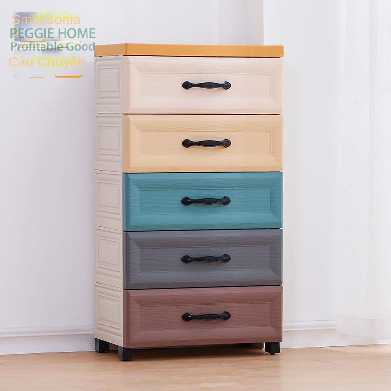 PEGGIEHOMETủ lưu trữ ngăn kéo đa chức năng loại nhiều lớp hoàn thiện phòng ngủ hộ gia đình đồ lặt vặt nhựa đựng năm