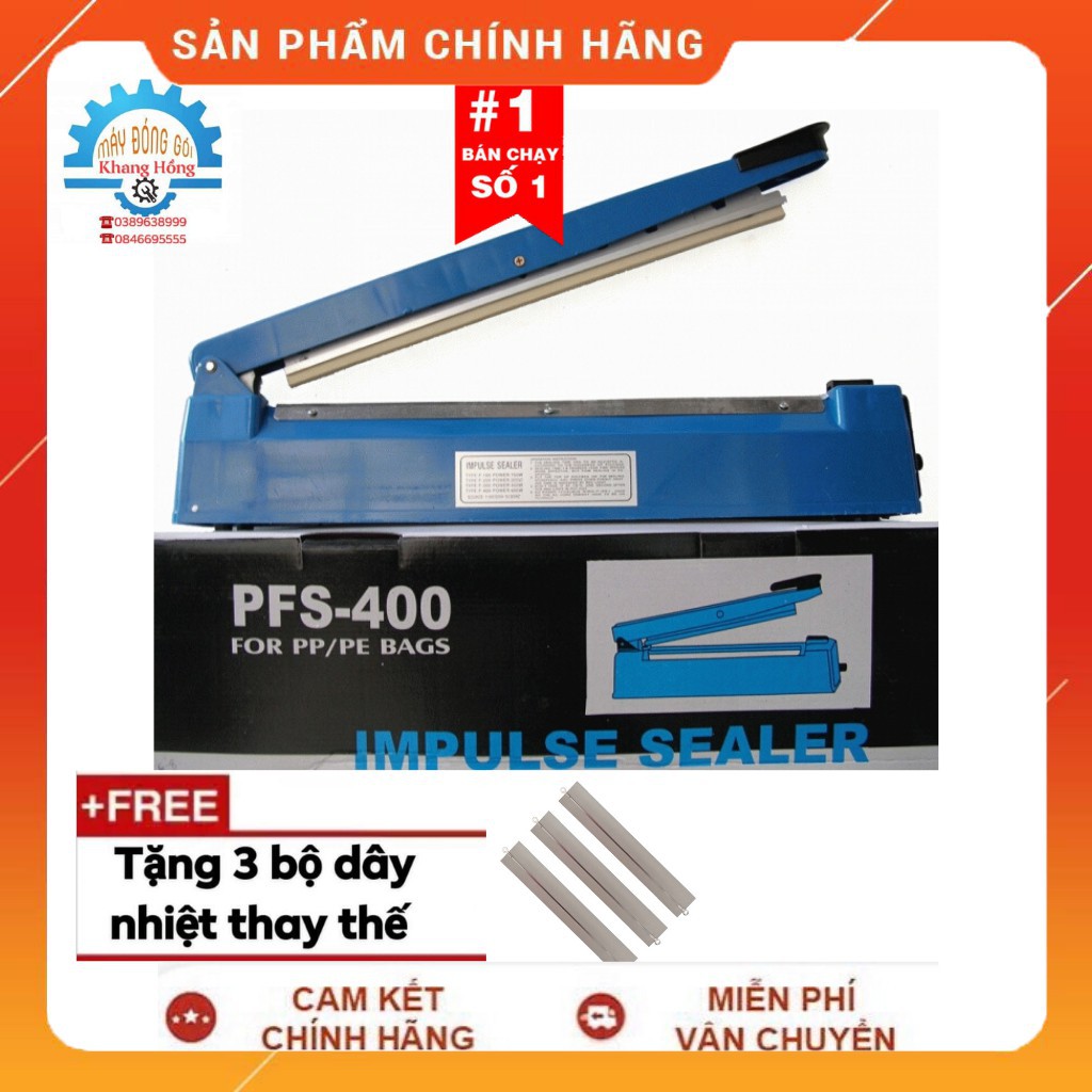 [HÀNG LOẠI 1] Máy Hàn Miệng Túi Nilon Nhấn Tay 40cm PFS-400 BẢO HÀNH 6 THÁNG