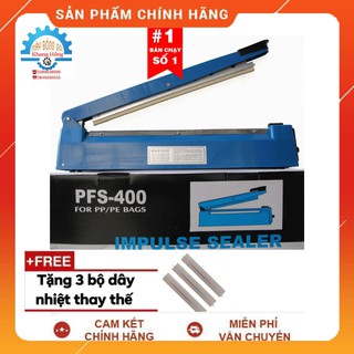 Máy Hàn Miệng Túi Nilon Nhấn Tay PFS400 chiều dài đường hàn 40cm,bề rộng mép hàn 2mm BẢO HÀNH 6 THÁNG