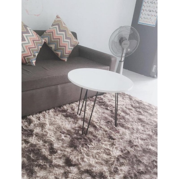 Bàn Tròn Phi 60 - Chân Hairpin phi 10 Cao 42cm - 72cm