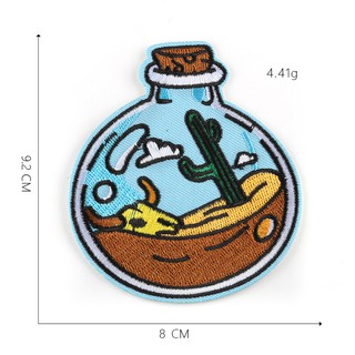 Sticker ủi thêu hình chai nước