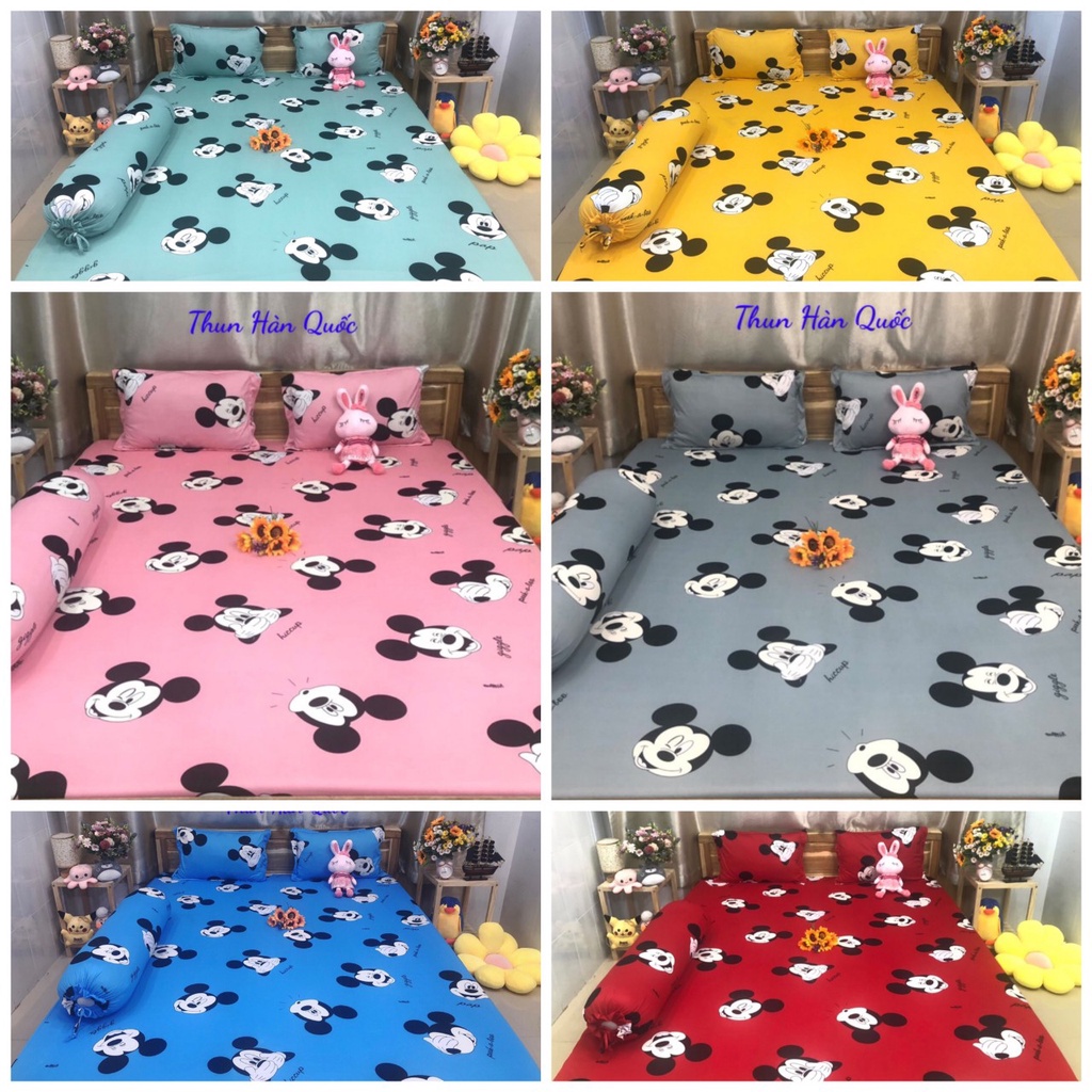 XẢ RẺ drap thun 1m6*2m, ga thun Hàn Quốc 4 món bao đẹp, còn ít bán siêu rẻ