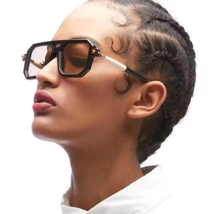 Kính Thời trang, KOBURAUM, Gọng kính vuông, Mắt kính mát, Thời trang mới nhất, Bảo Hành 12 tháng - donghokinhmat168