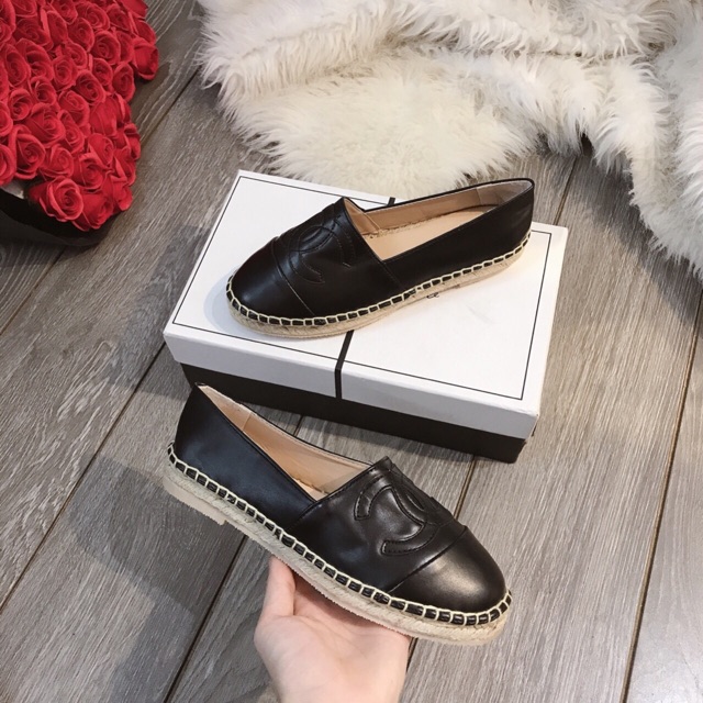 Giày Slipon da trần cói