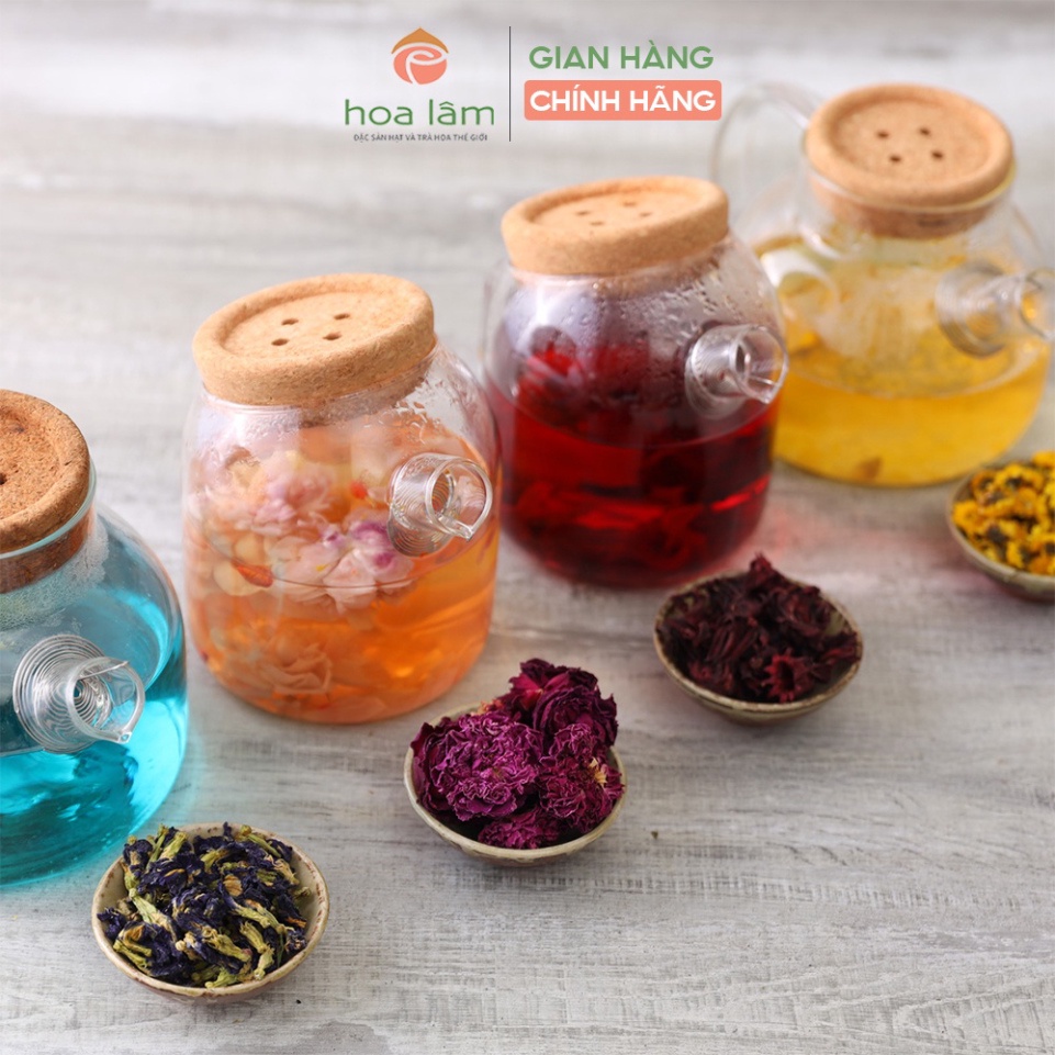 Trà hoa làm đẹp Hoa Lâm sấy lạnh giữ nguyên hương vị giúp giảm stress, detox, dưỡng da 150gr