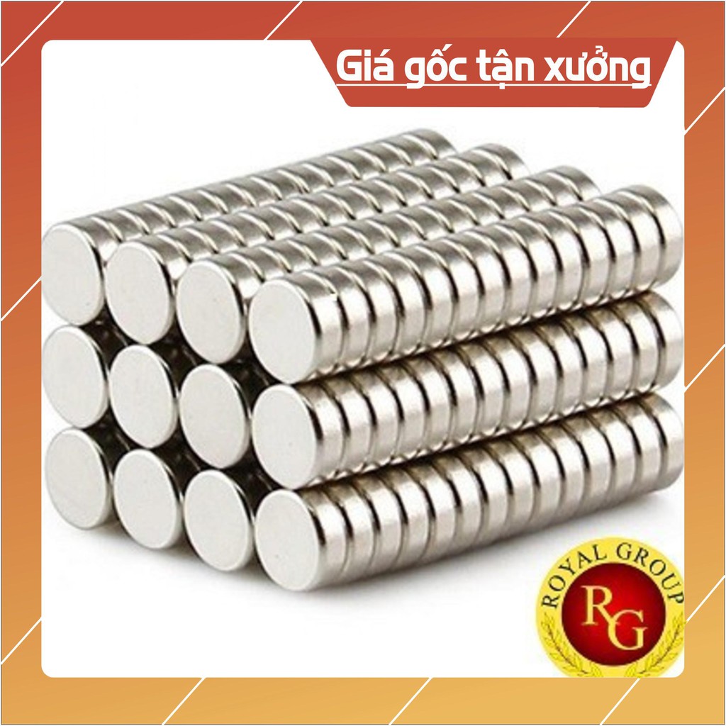 [Xả Kho] Nam châm đất hiếm 8x3mm, loại nam châm trắng đất hiếm lực hút mạnh.
