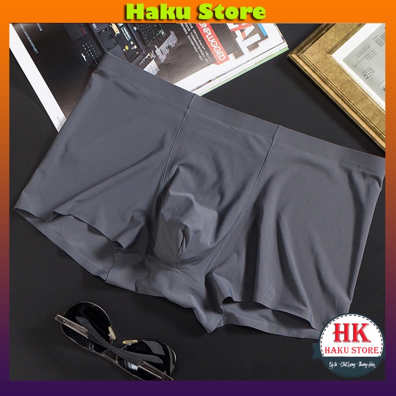 Combo 3 quần lót đùi Nam Boxer thun lạnh Nhật Co dãn 4 chiều, Quần sịp đùi Nam Boxer thun lạnh  cao cấp không đường may