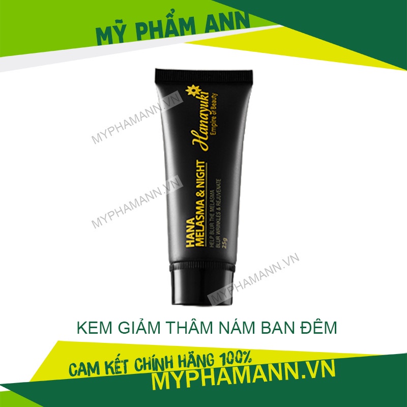 Kem Giảm Thâm Nám Da Ban Đêm Hanayuki Melasma & Night Chính Hãng