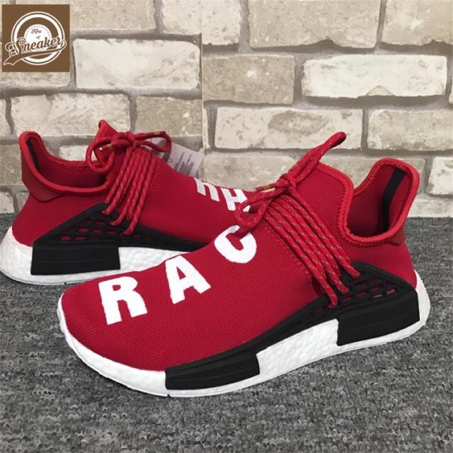 Giầy NMD HUMAN RACE đỏ đế trắng thời trang dạo phố phong cách  :((
