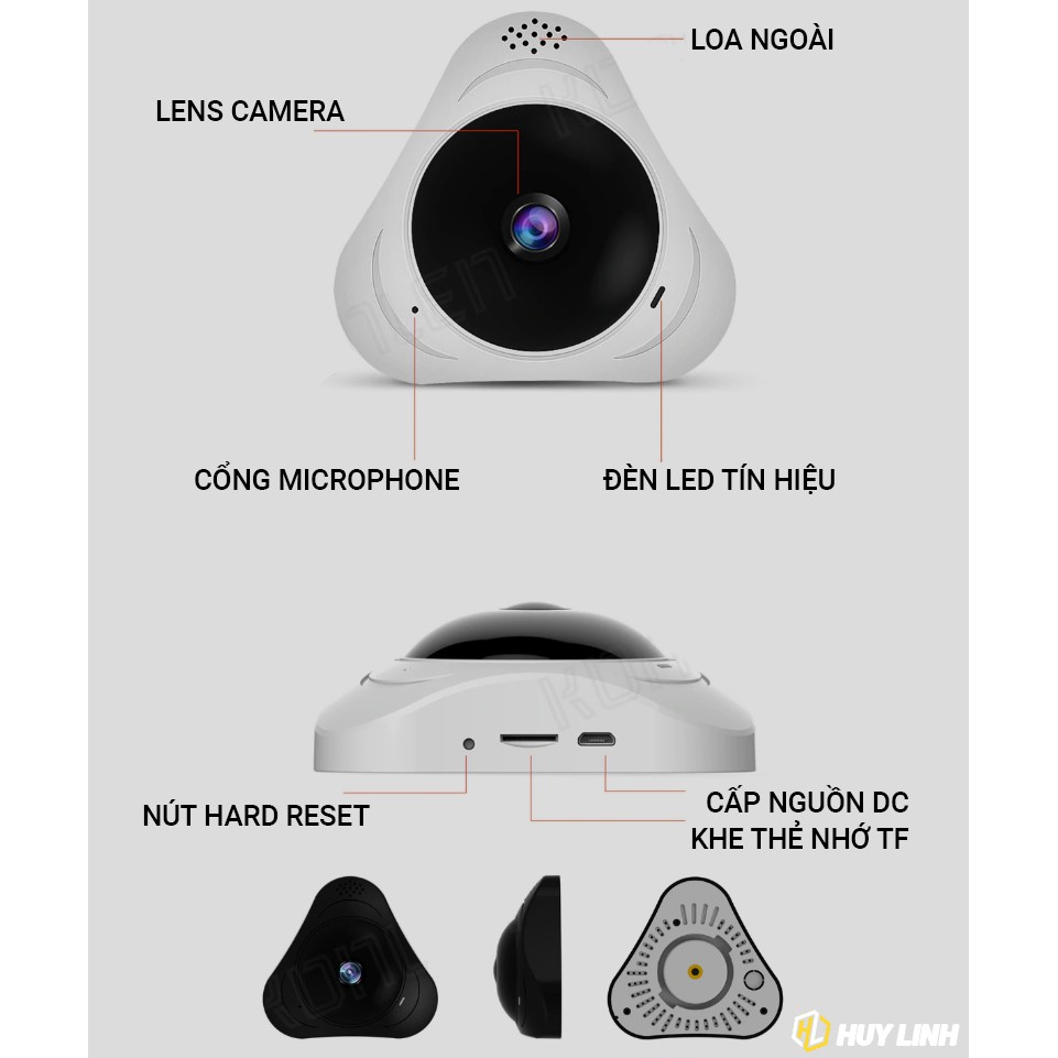 Camera Wifi Ốp Trần 360 Mini Yoosee ( Bảo hành 24 tháng)
