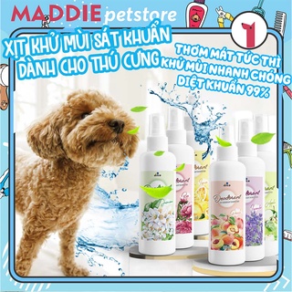[MUA 4 TẶNG 1] BÌNH XỊT KHỬ MÙI, SÁT KHUẨN NƯỚC TIỂU, PHÂN, CHUỒNG, NỆM, CƠ THỂ CHÓ MÈO DEODORANT - 250ml 100ml - MADDIE