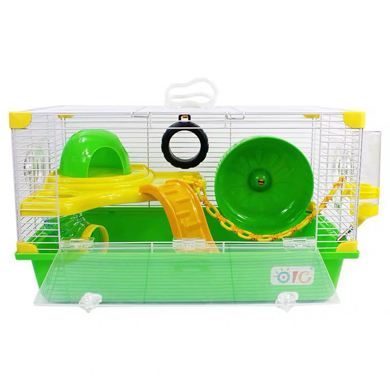 [ TẶNG NHÀ TẮM ] Lồng vương quốc rừng xanh 1 tầng dành cho mọi hamster