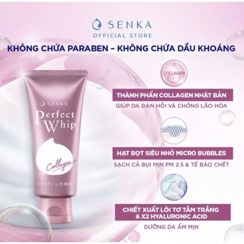 Sữa Rửa Mặt Tẩy Trang 2 Tác Dụng Senka All Clear Double Wash 120g