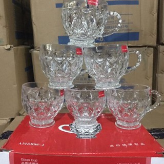 Bộ 6 Ly Thủy Tinh Bầu Lùn Uống Trà Bộ 6 ly thủy tinh uống trà cao cấp Rất hữu dụng