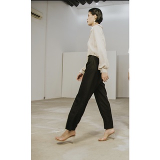 [thelegswork] Marcia Pants - Quần culotte linen đen