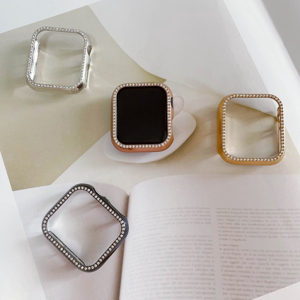 Ốp bảo vệ đính đá lấp lánh dành cho đồng hồ Apple watch Series 7 6 SE 5 4 3 21 45MM 41MM 38MM 42MM 40mm 44mm