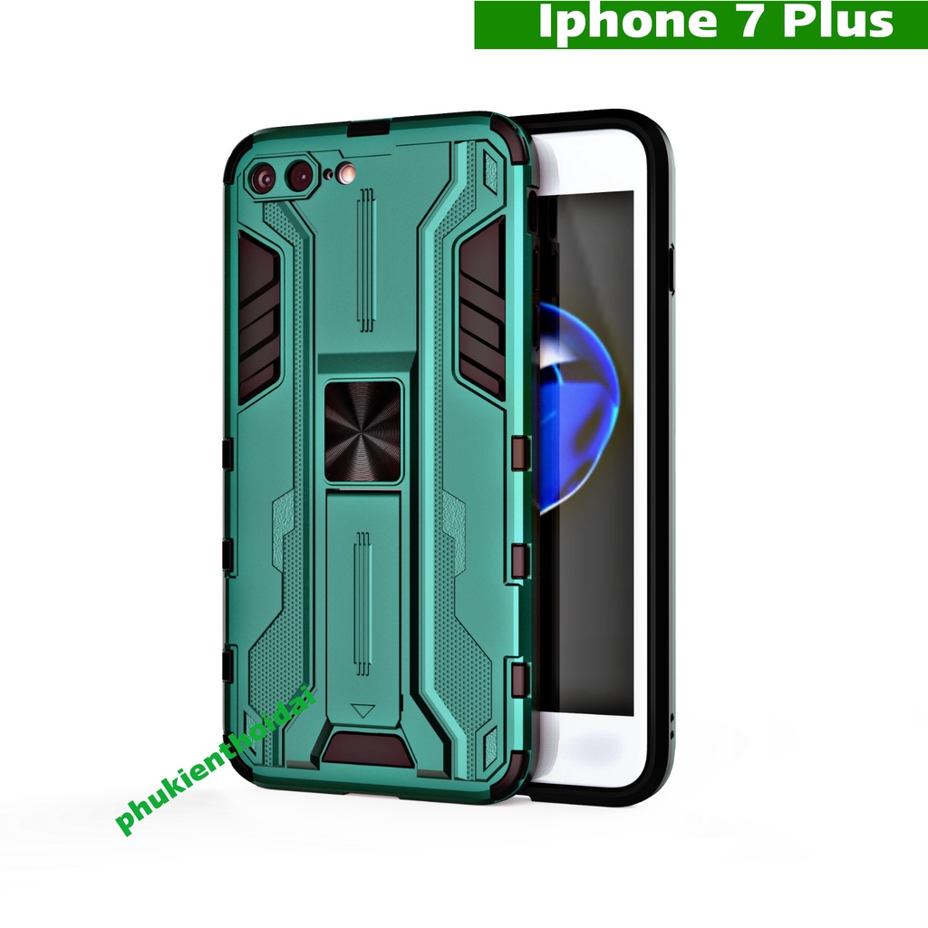 Ốp lưng Iphone 7 PLus Iron Man Ver 3 chống sốc giá đỡ xem phim mặt lưng hút từ tính siêu âm thanh
