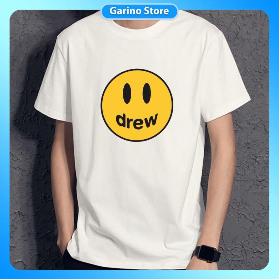 Áo thun nam nữ unisex ngắn tay không cổ đẹp Mặt Cười Drew Garino Store
