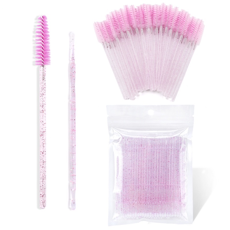 100 mi mắt với lông mi tinh thể Microbrush quét Mascara Wands để sử dụng một lần
