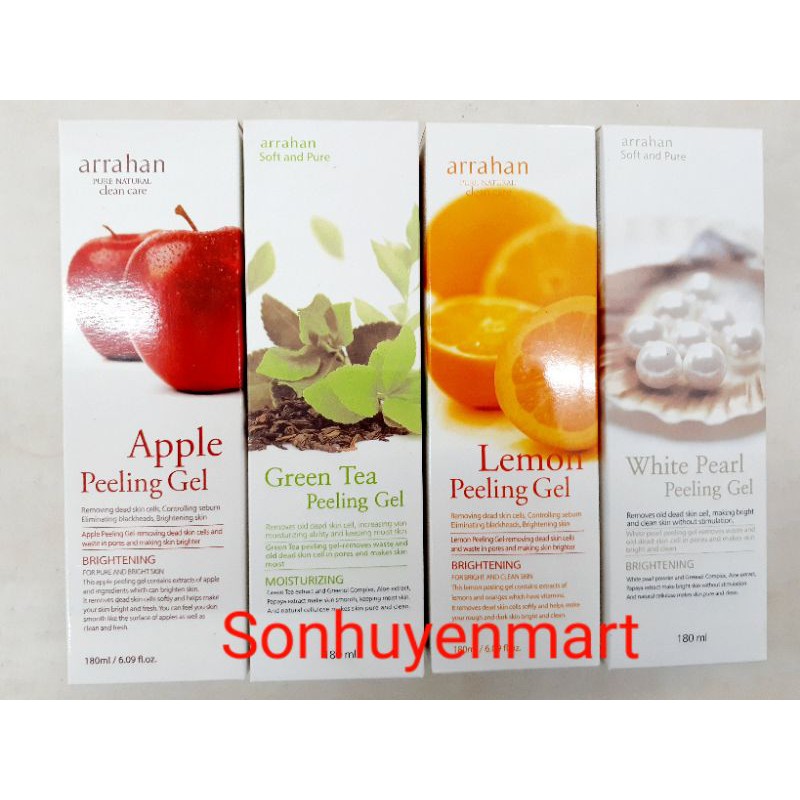 Gel Tẩy da chết mặt Arrahan đủ loại