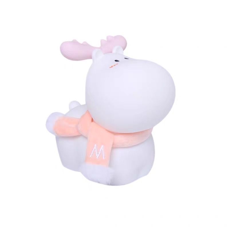 Đèn ngủ tuần lộc Bemi silicon dễ thương món quà cho bé