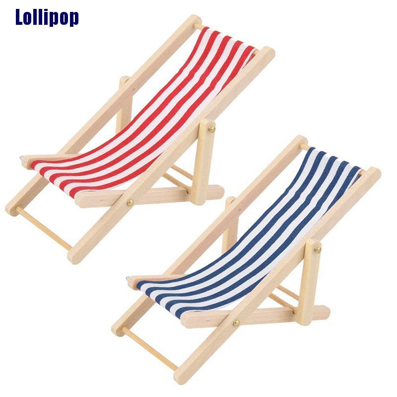 Mô hình ghế ngồi bãi biển tùy chọn màu sắc trang trí nhà búp bê tỉ lệ 1: 12 DIY