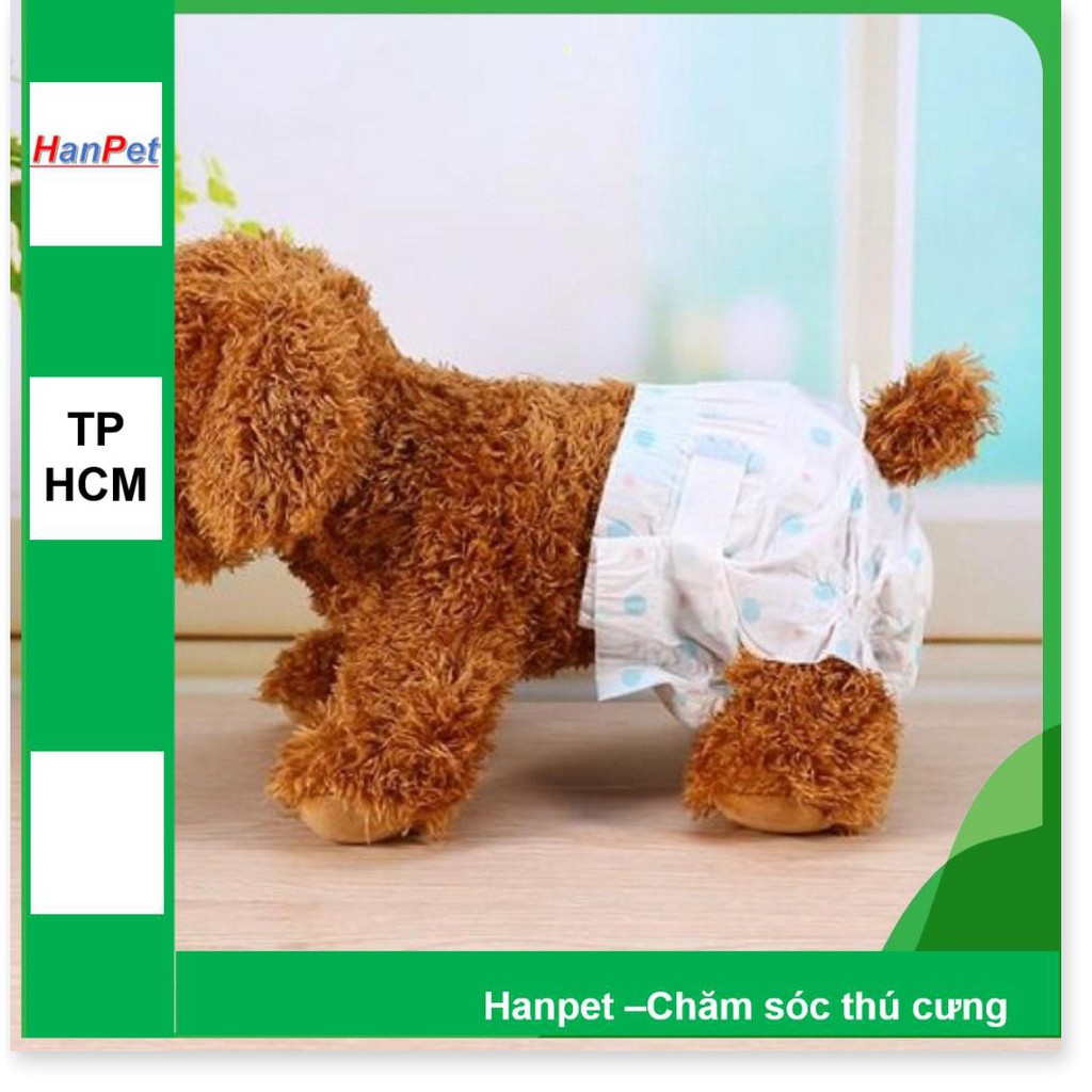 Hanpet.GV- Combo 10 miếng bỉm quần dạng dán chó mèo cao cấp (kiểu bỉm quần) loại siêu thấm ĐỦ SIZE