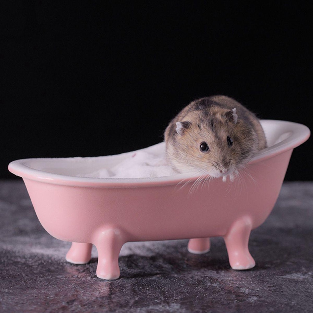 Bồn Tắm Mini Bằng Gốm Cho Chuột Hamster